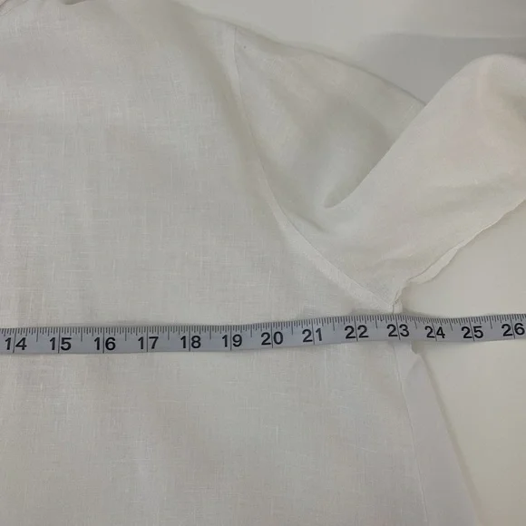 Comfy USA Button Down Top Line Blend Women's Large White - Picture 7 of 11